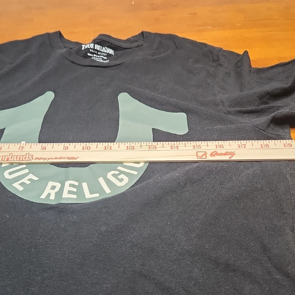 True Religion Black Short Sleeve Tee